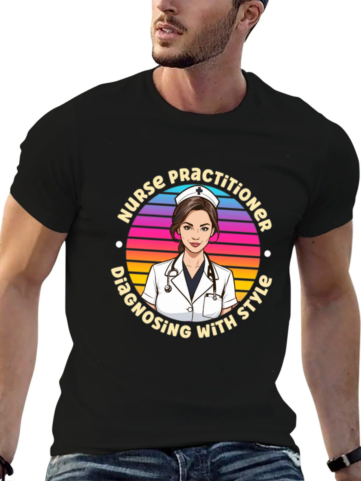 Nurse Practitioner Style Graphic T-Shirt product image 6