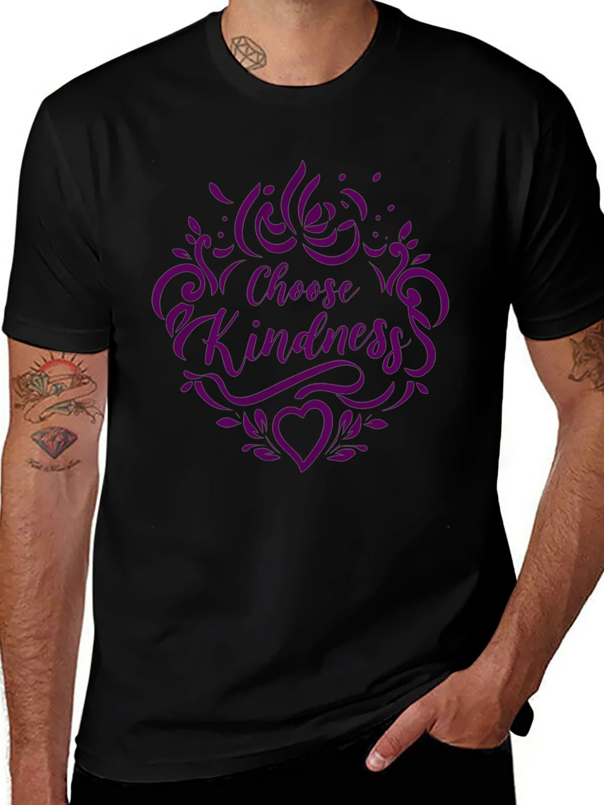 Choose Kindness Graphic Tee - Black Purple product image 1