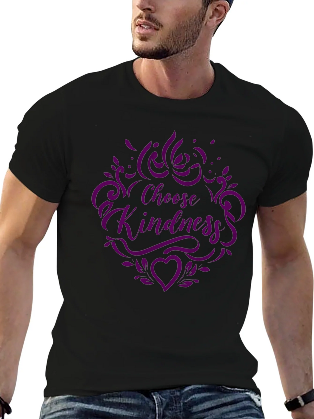 Choose Kindness Graphic Tee - Black Purple product image 6