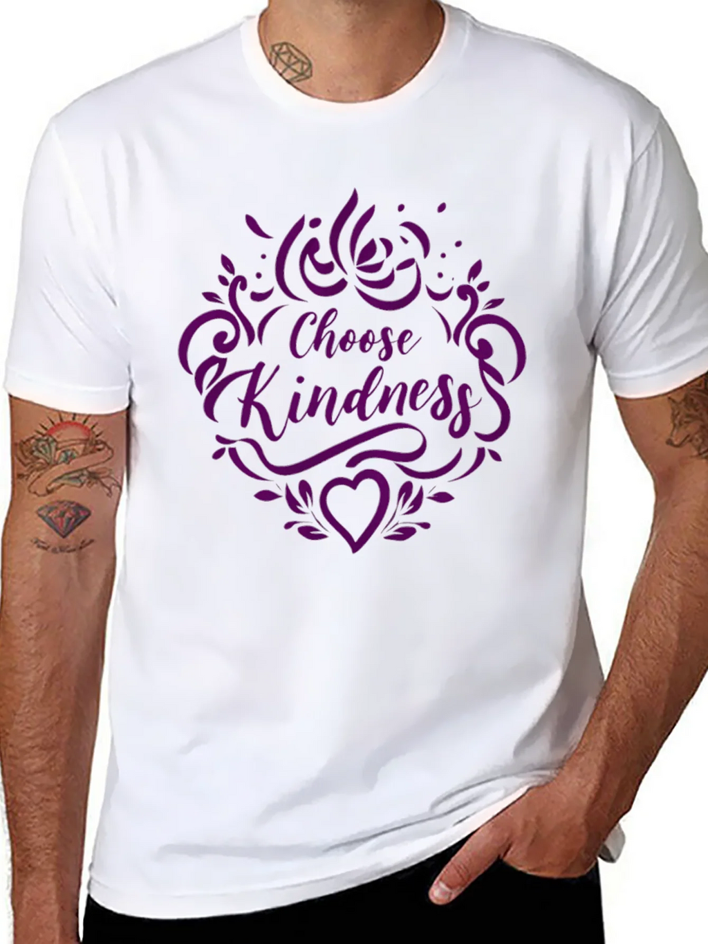 Choose Kindness Graphic Tee - Black Purple product image 7
