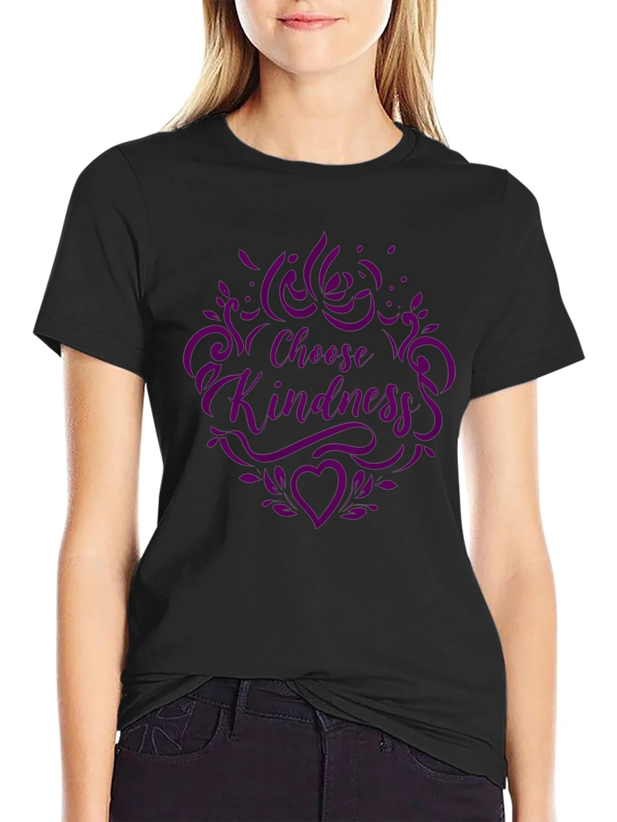 Choose Kindness Graphic Tee - Black Purple product image 2