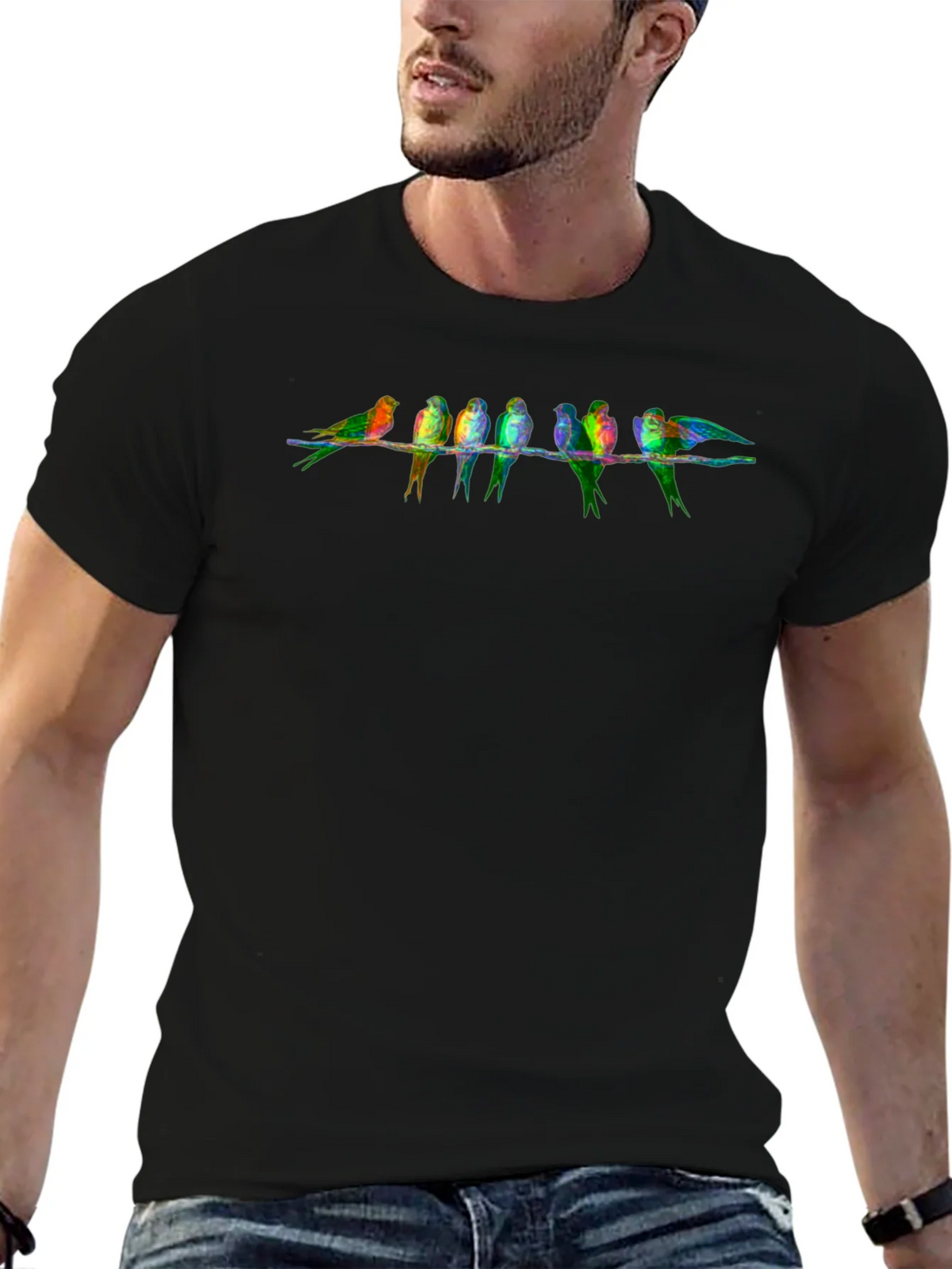 Birds on a Wire Graphic T-Shirt product image 6