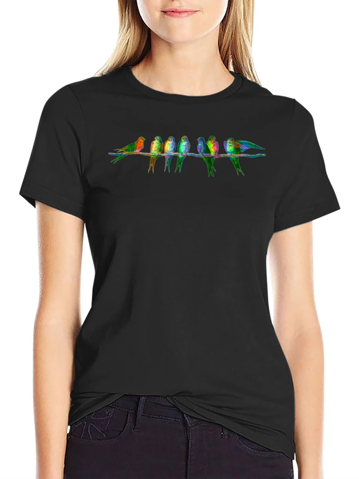 Birds on a Wire Graphic T-Shirt product image 2