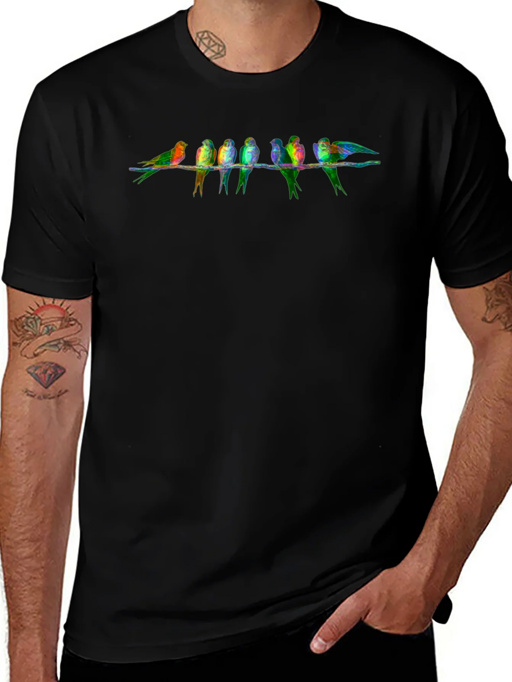 Birds on a Wire Graphic T-Shirt product image 1