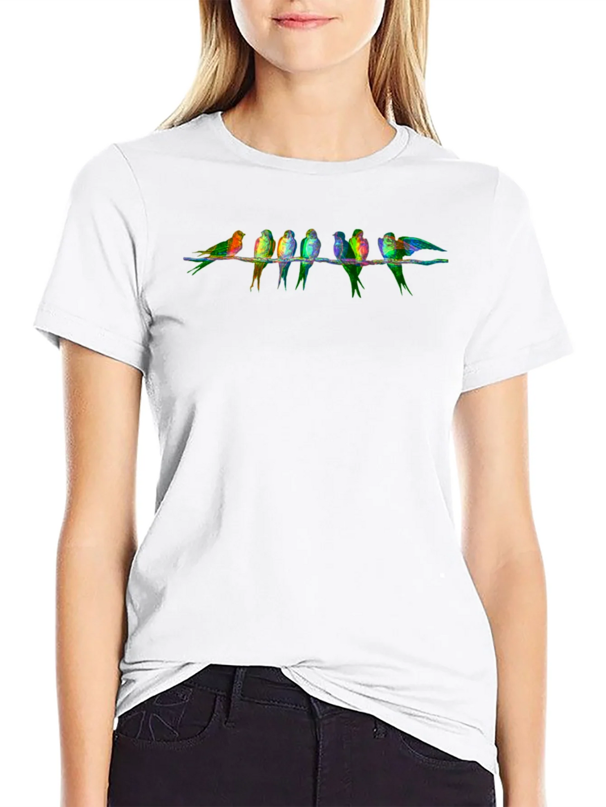 Birds on a Wire Graphic T-Shirt product image 8