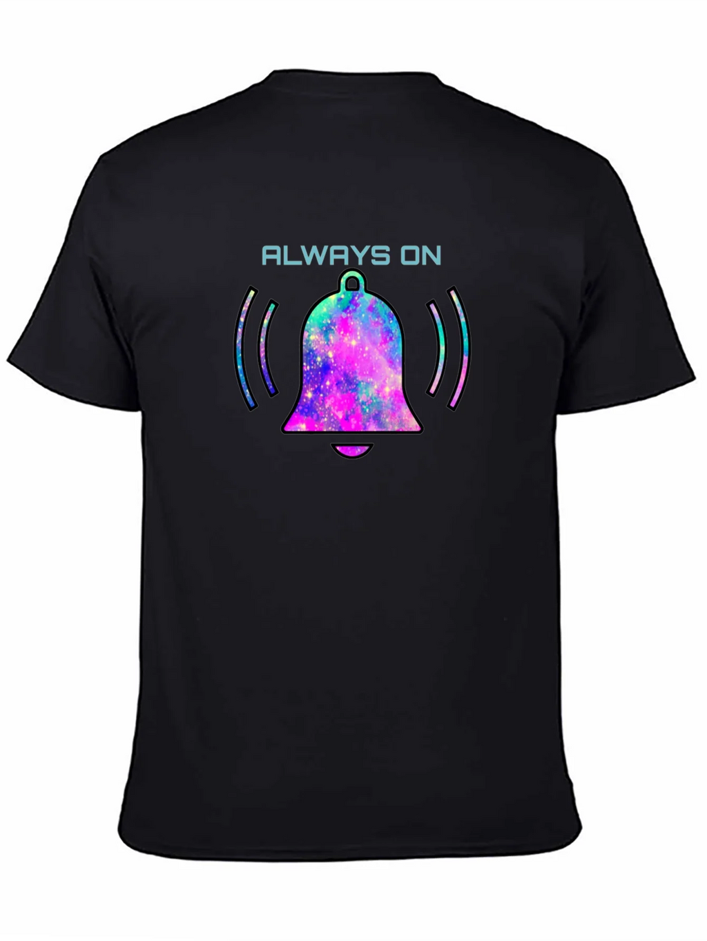 Always On Bell Graphic Tee - Black Cotton T-Shirt product image 3