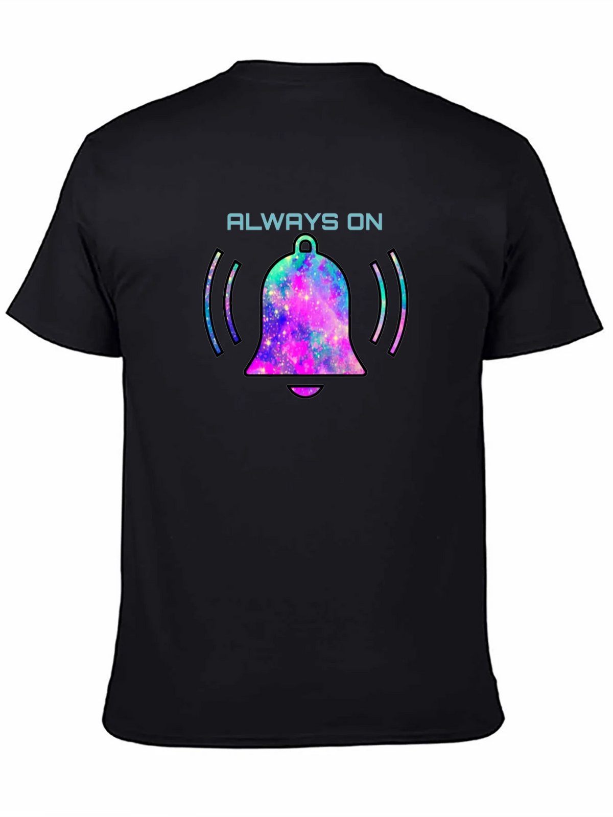 Always On Bell Graphic Tee - Black Cotton T-Shirt product image 3