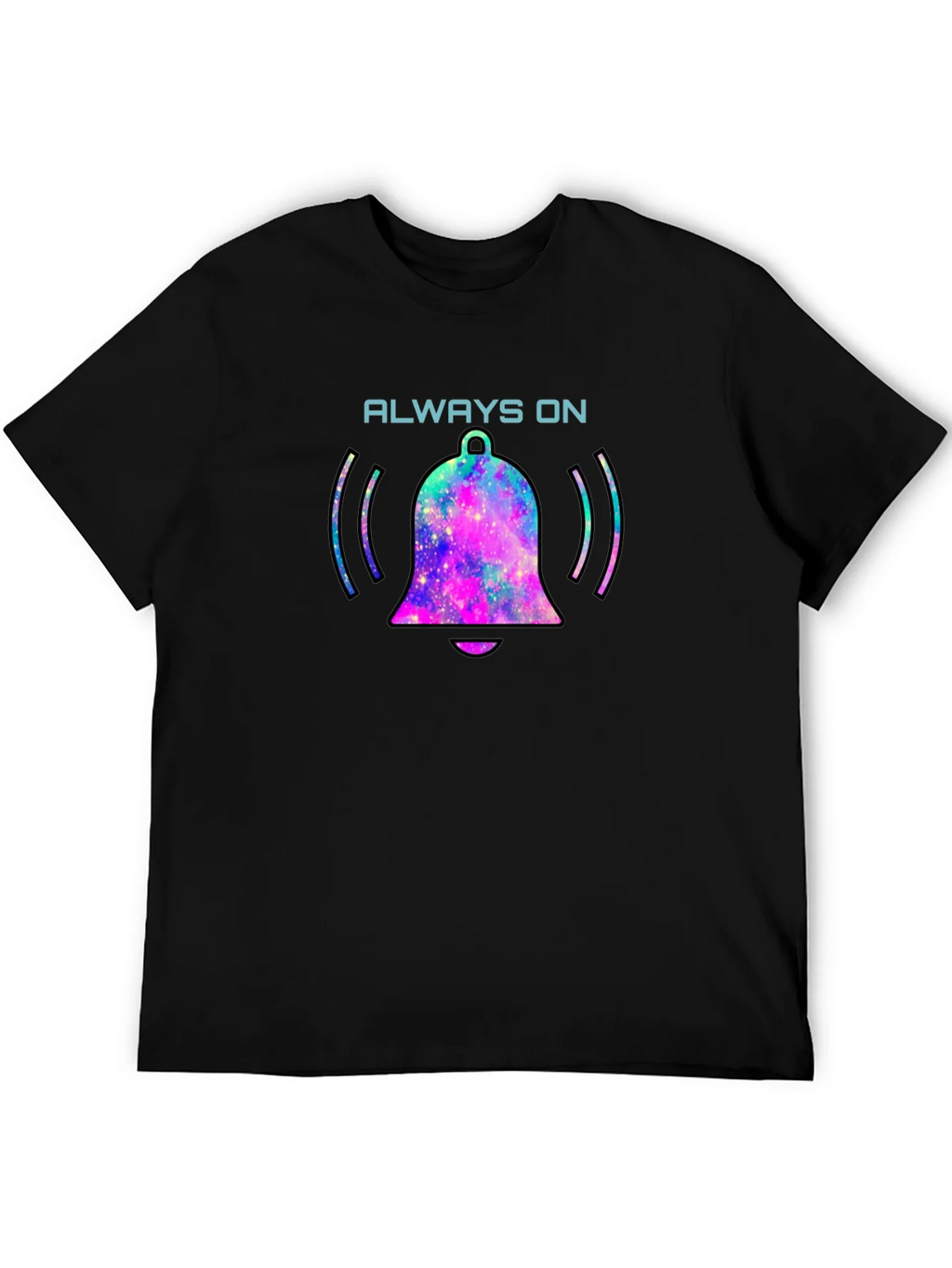 Always On Bell Graphic Tee - Black Cotton T-Shirt product image 4