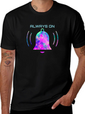 Always On Bell Graphic Tee - Black Cotton T-Shirt product image 1