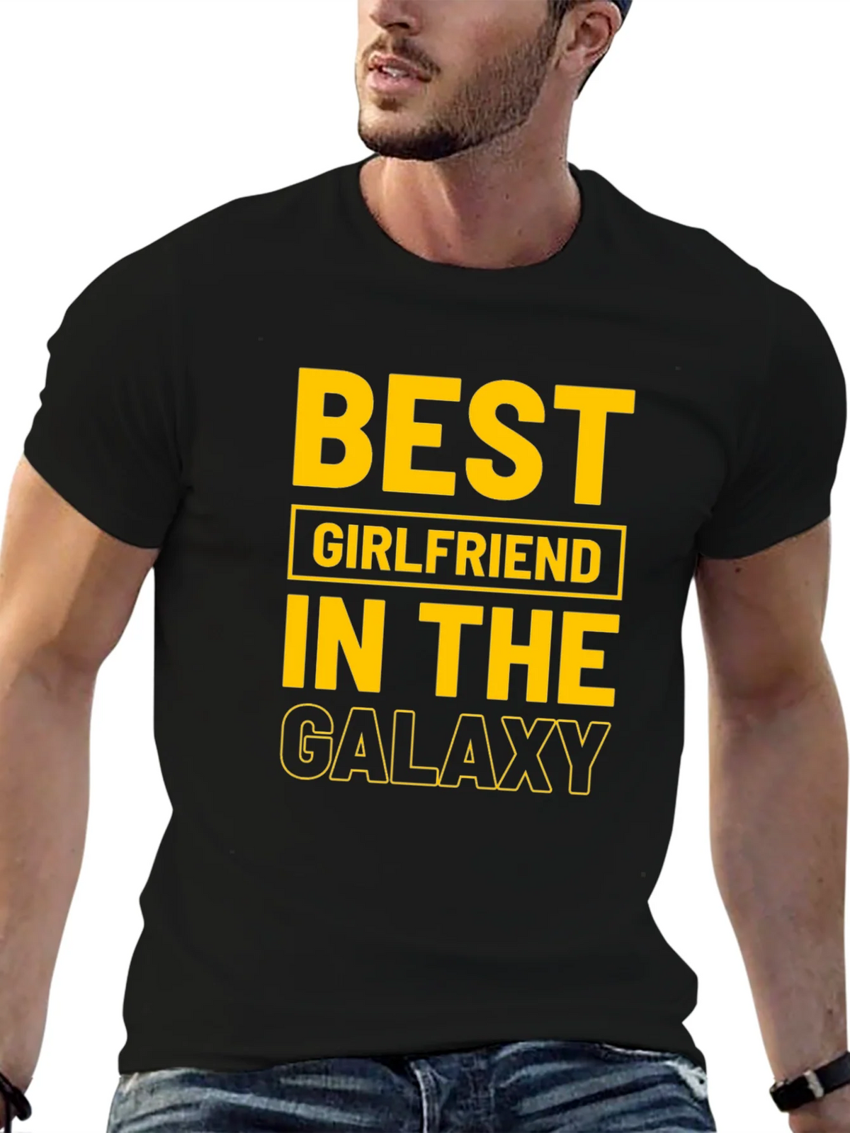 Best Girlfriend in the Galaxy Black T-Shirt product image 6