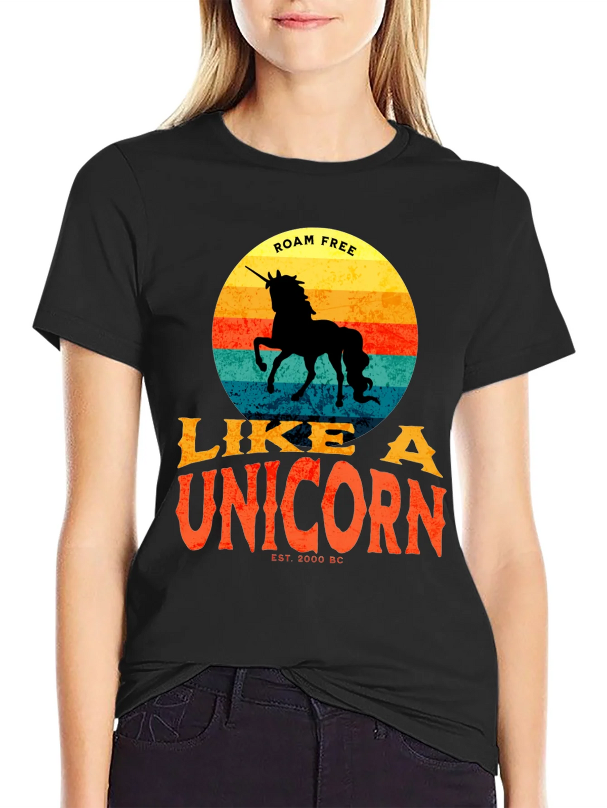 Roam Free Like a Unicorn T-Shirt - Retro Style product image 1