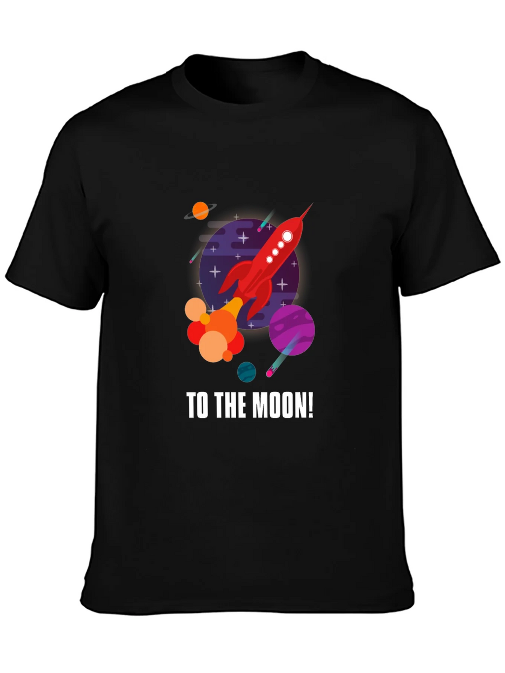 To the Moon Rocket Graphic T-Shirt - Black product image 3