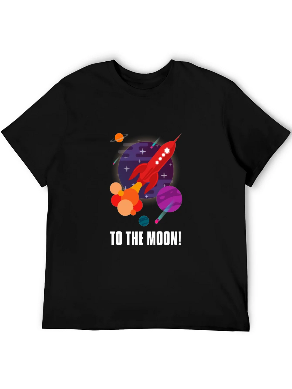 To the Moon Rocket Graphic T-Shirt - Black product image 5
