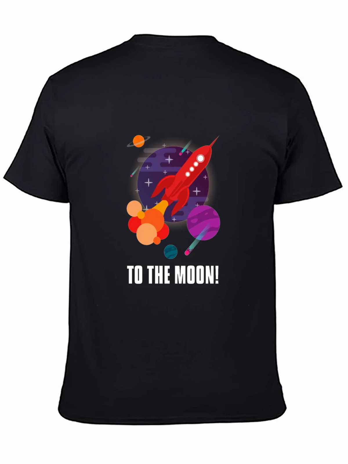 To the Moon Rocket Graphic T-Shirt - Black product image 4