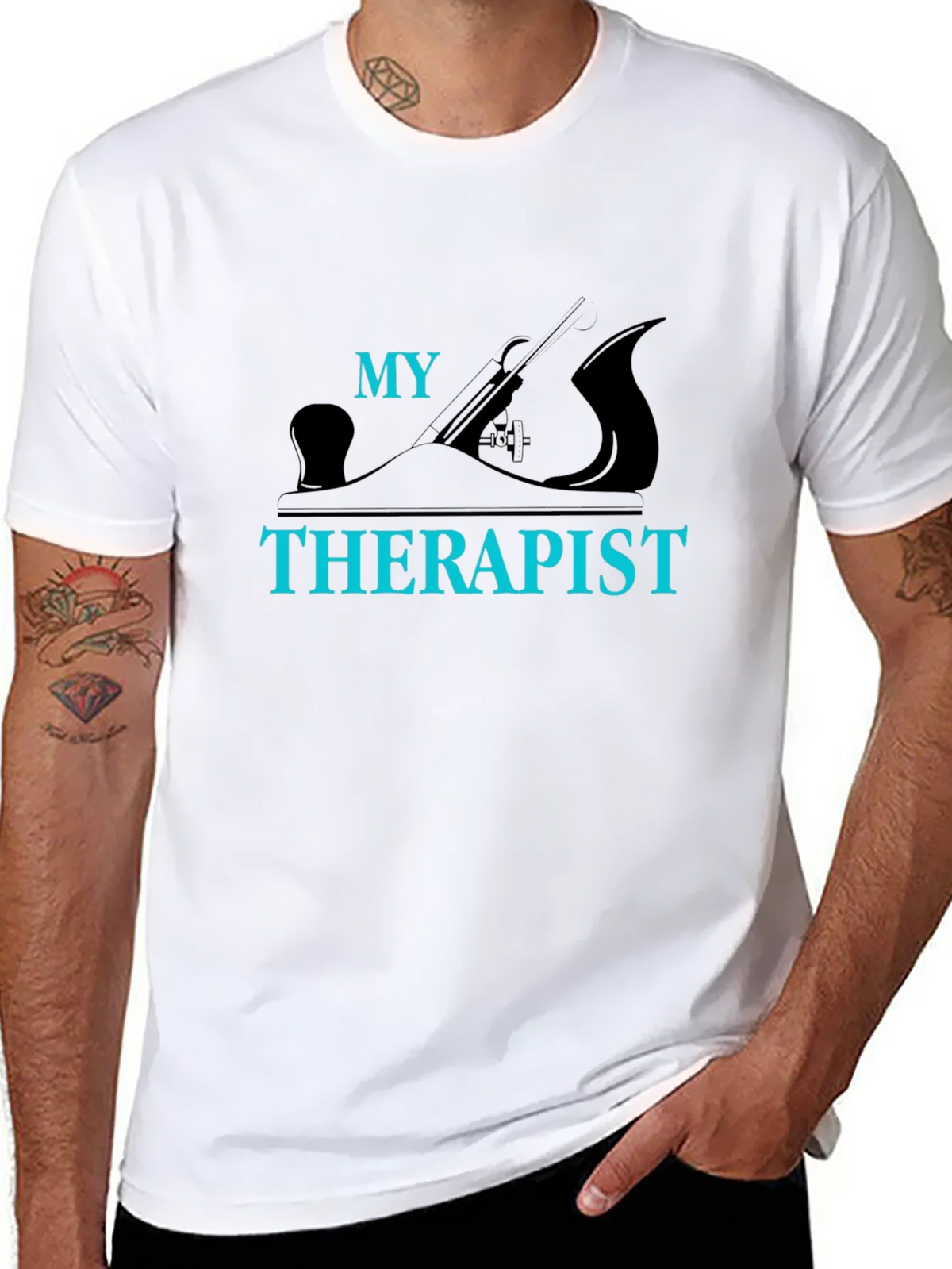 My Wood Plane Is My Therapist T-Shirt product image 7