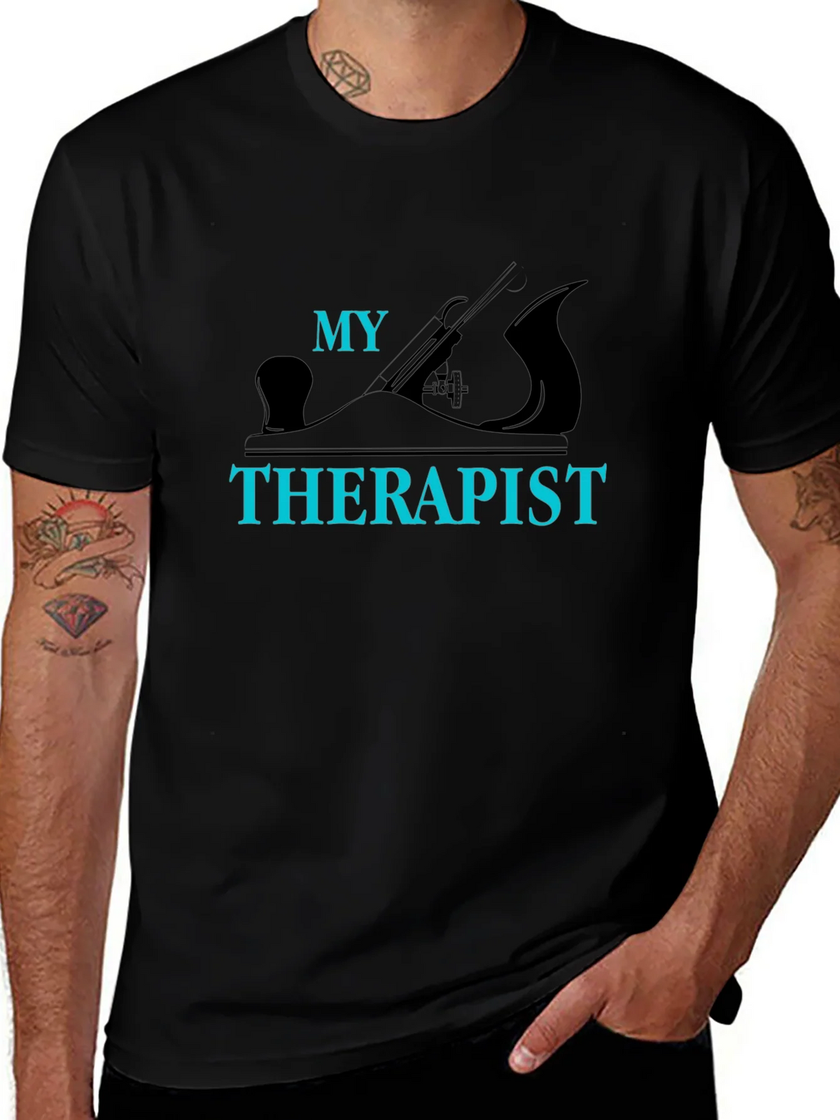 My Wood Plane Is My Therapist T-Shirt product image 1