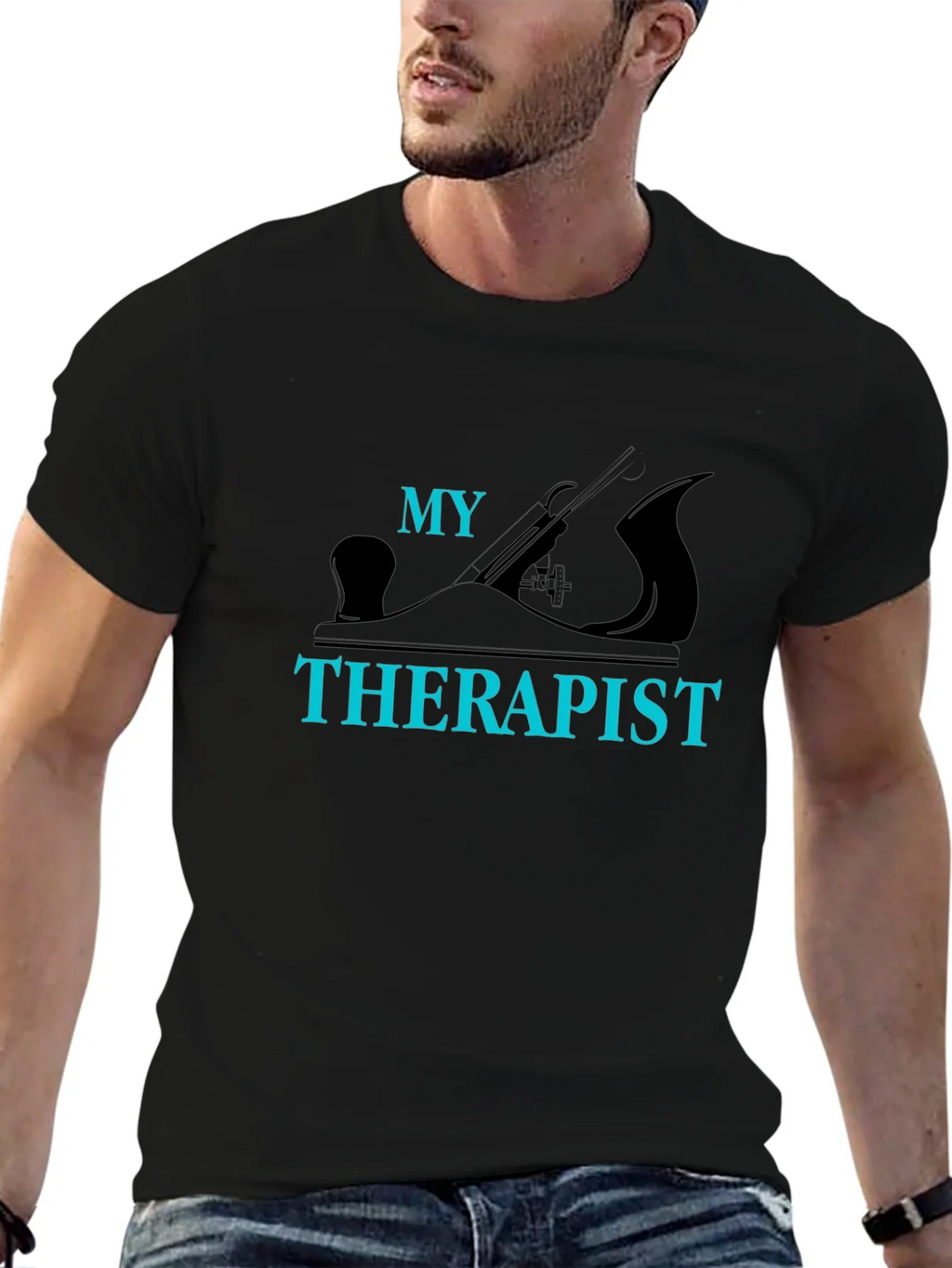 My Wood Plane Is My Therapist T-Shirt product image 6