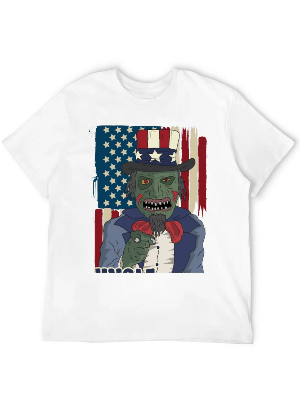 Zombie Uncle Sam Mens Graphic Tee product image 10