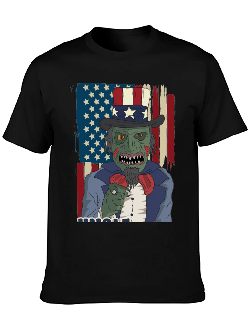 Zombie Uncle Sam Mens Graphic Tee product image 3