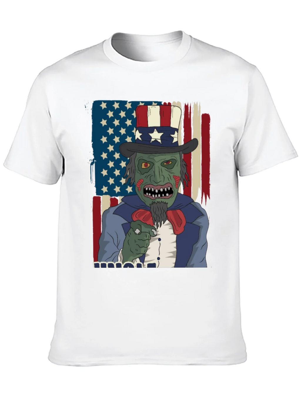 Zombie Uncle Sam Mens Graphic Tee product image 8