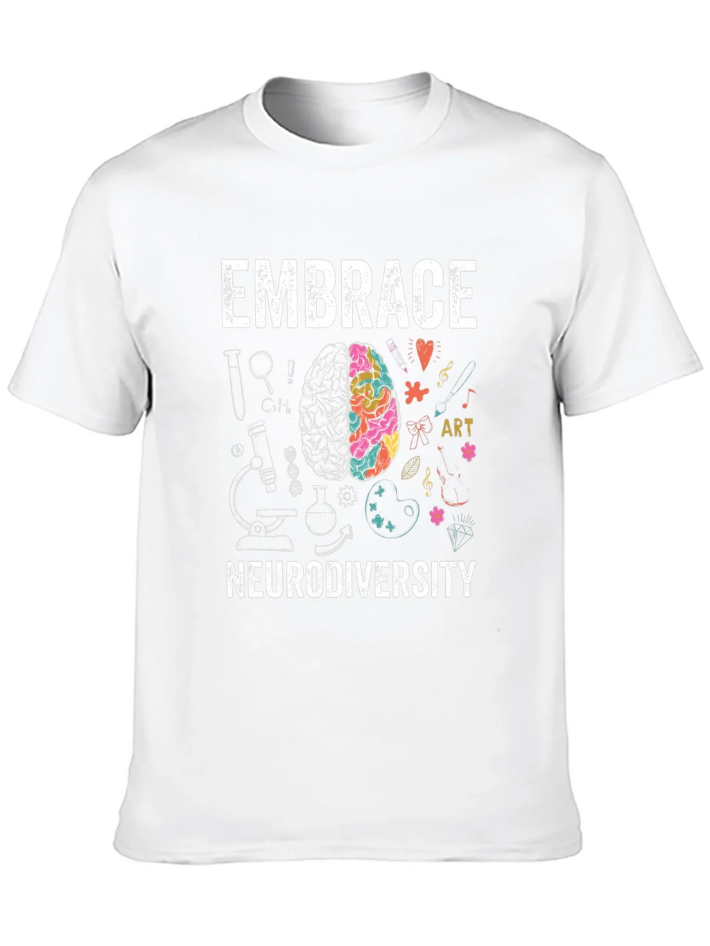 Embrace Neurodiversity Brain Graphic T-Shirt product image 9
