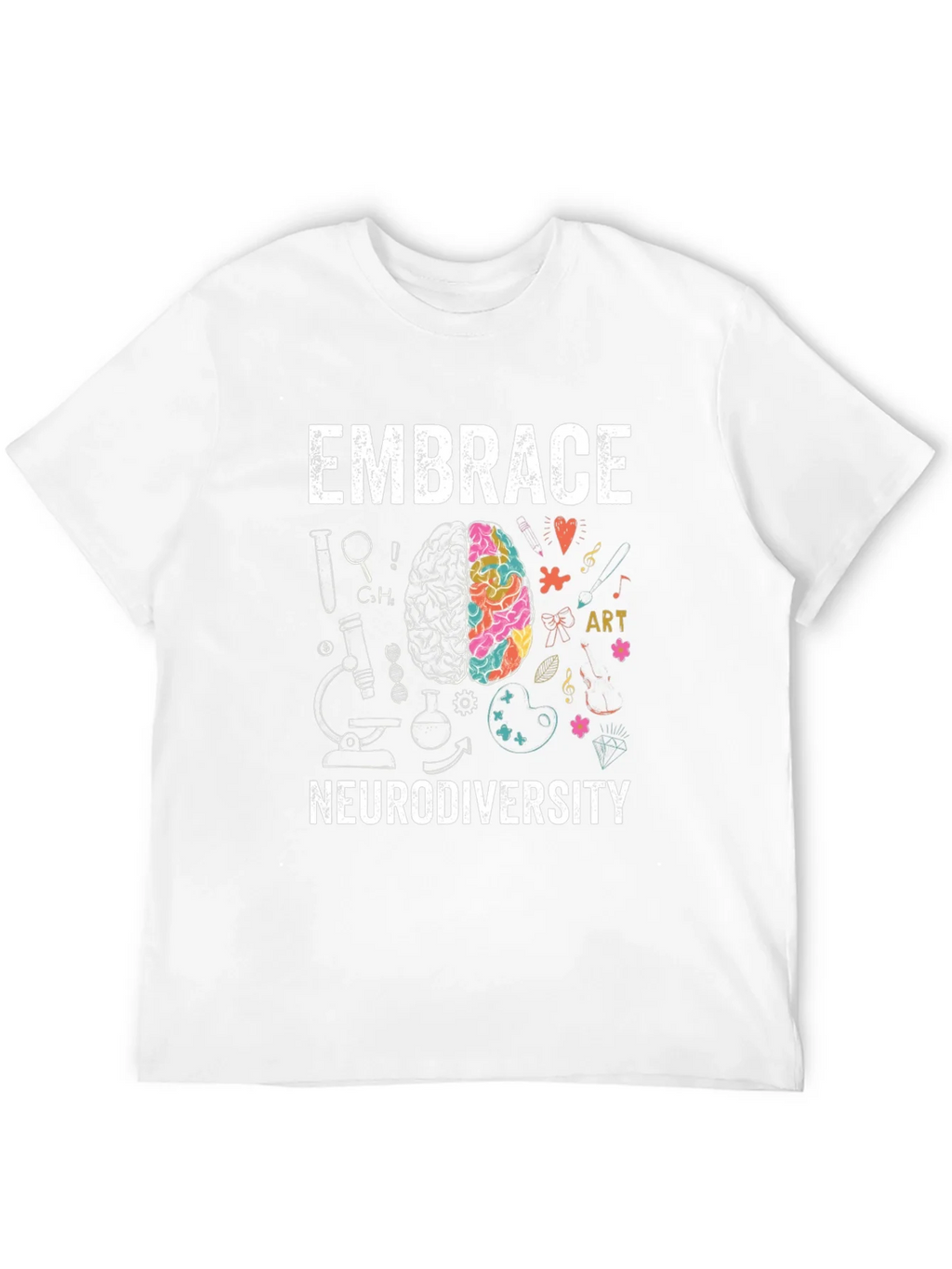 Embrace Neurodiversity Brain Graphic T-Shirt product image 11