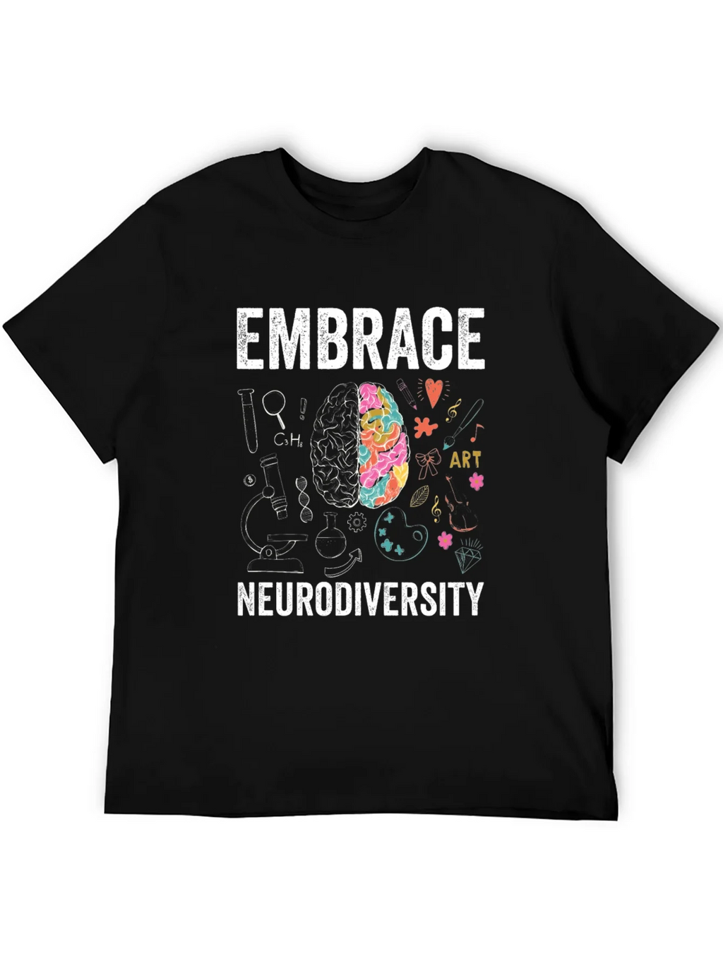 Embrace Neurodiversity Brain Graphic T-Shirt product image 5
