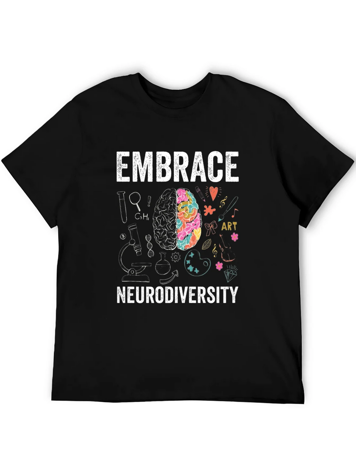 Embrace Neurodiversity Brain Graphic T-Shirt product image 5