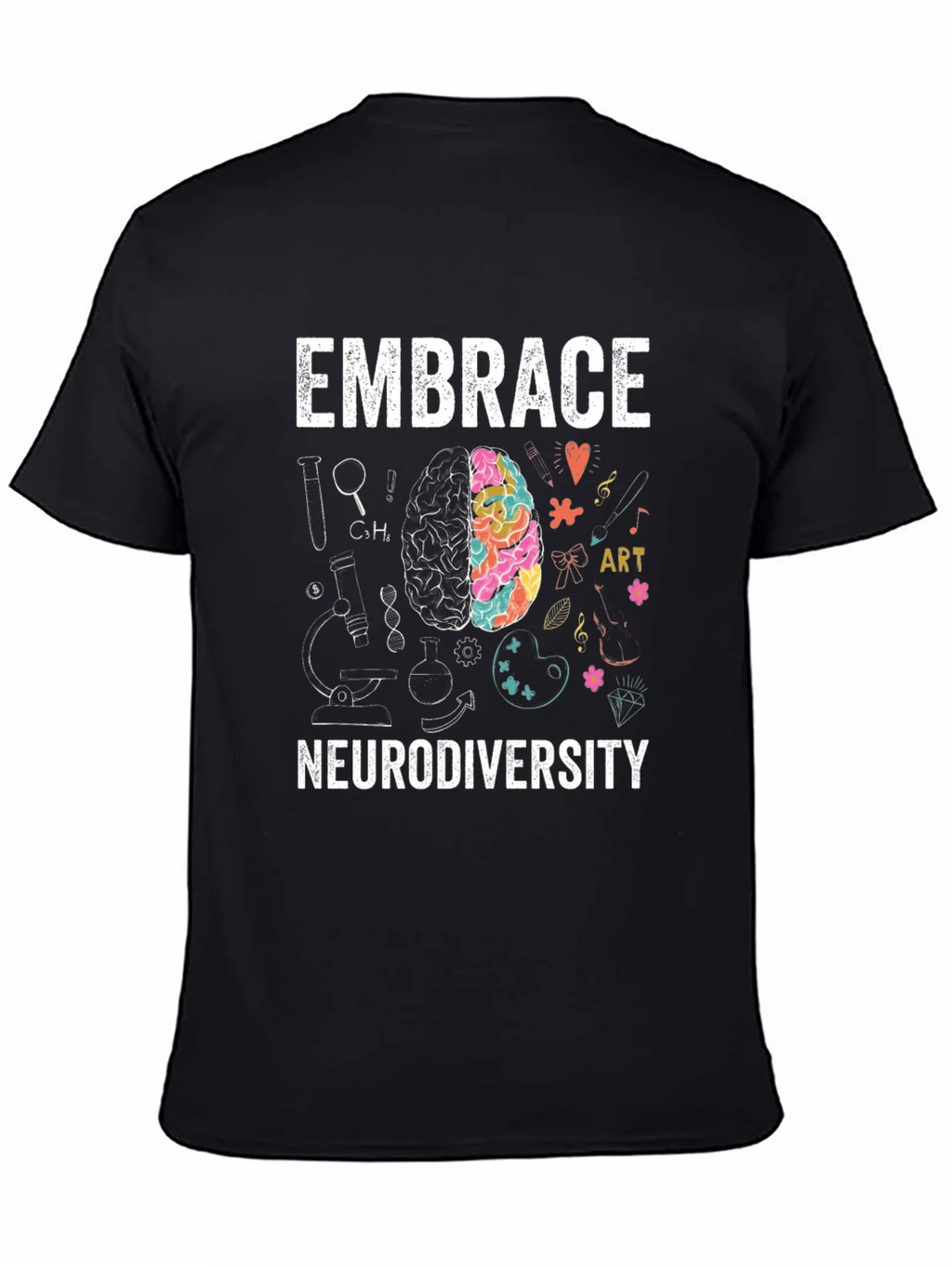 Embrace Neurodiversity Brain Graphic T-Shirt product image 4