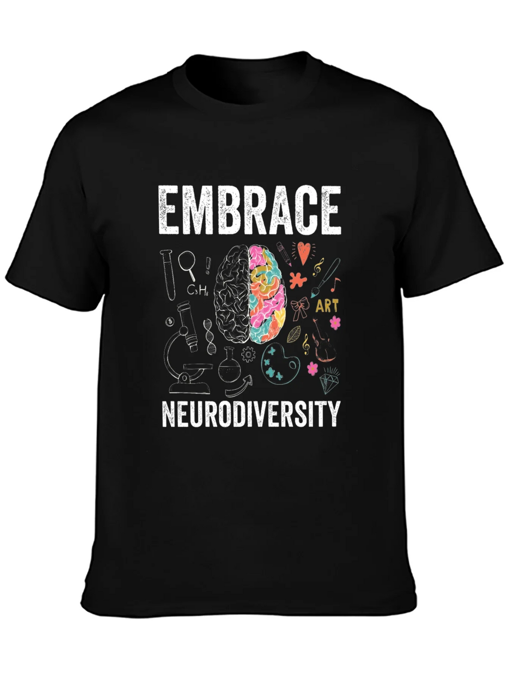 Embrace Neurodiversity Brain Graphic T-Shirt product image 3