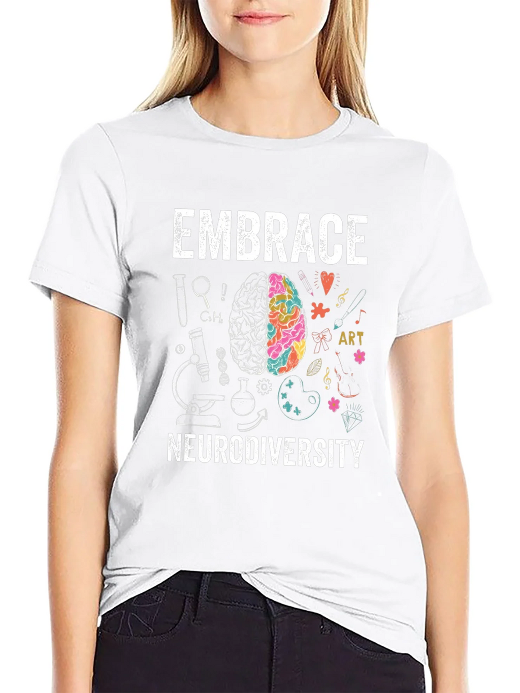 Embrace Neurodiversity Brain Graphic T-Shirt product image 8