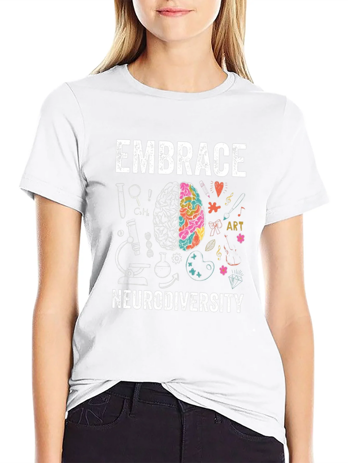 Embrace Neurodiversity Brain Graphic T-Shirt product image 8