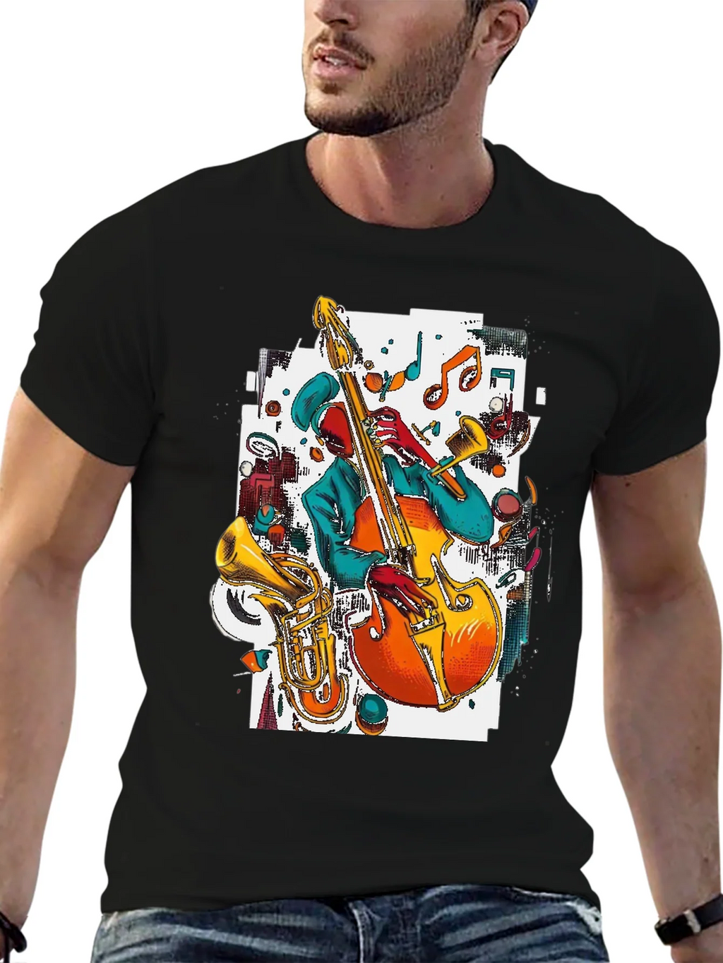 Jazz Musician Graphic Tee product image 6