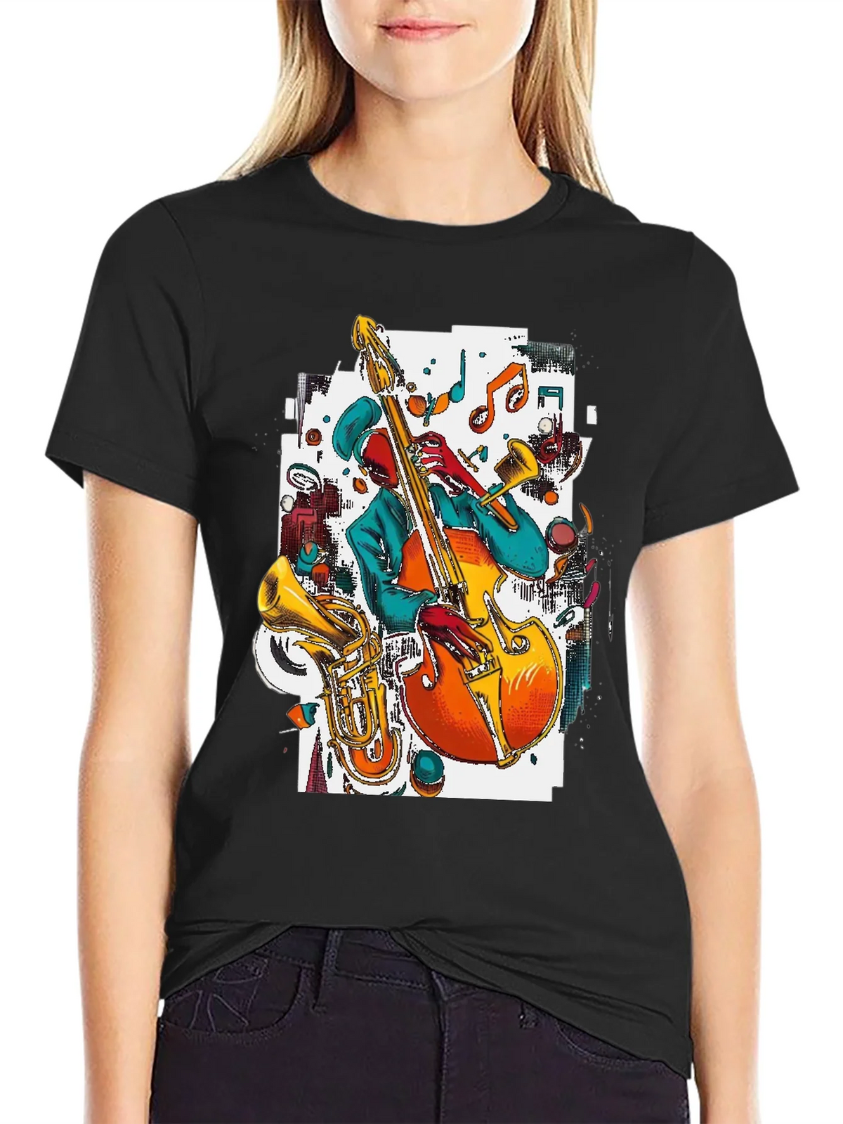 Jazz Musician Graphic Tee product image 2