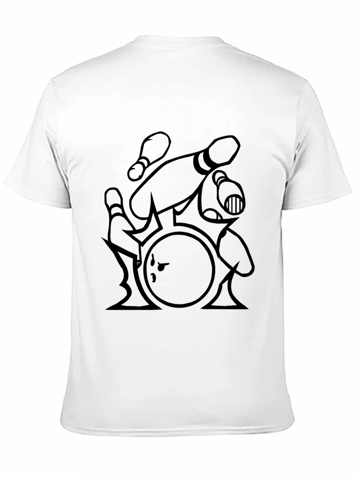 Bowling Strike T-Shirt - Black Graphic Tee product image 10