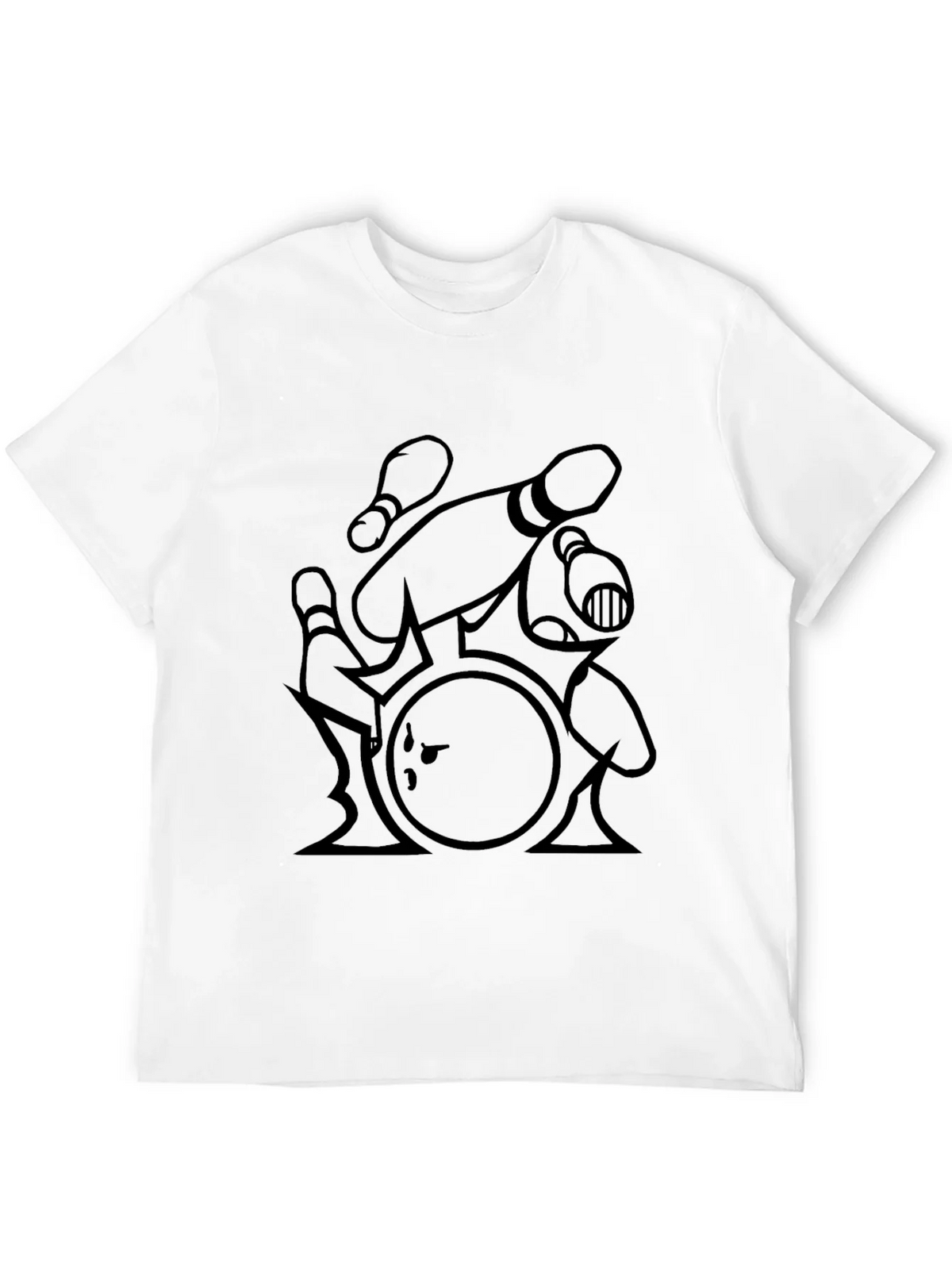 Bowling Strike T-Shirt - Black Graphic Tee product image 11