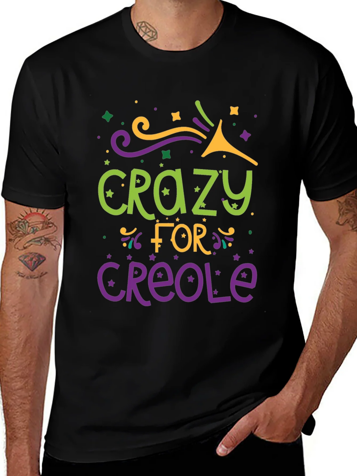 Crazy for Creole Graphic Tee - Black product image 1