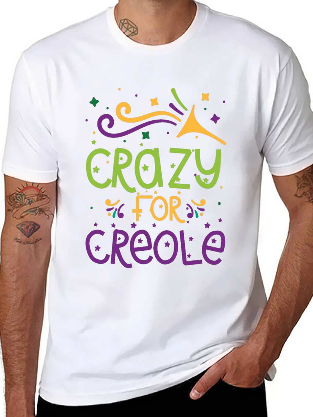 Crazy for Creole Graphic Tee - Black product image 7