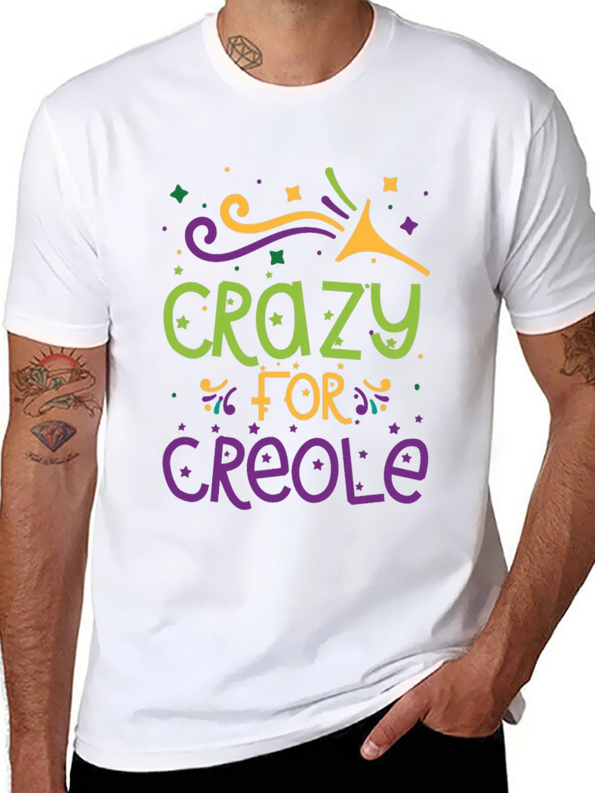 Crazy for Creole Graphic Tee - Black product image 7