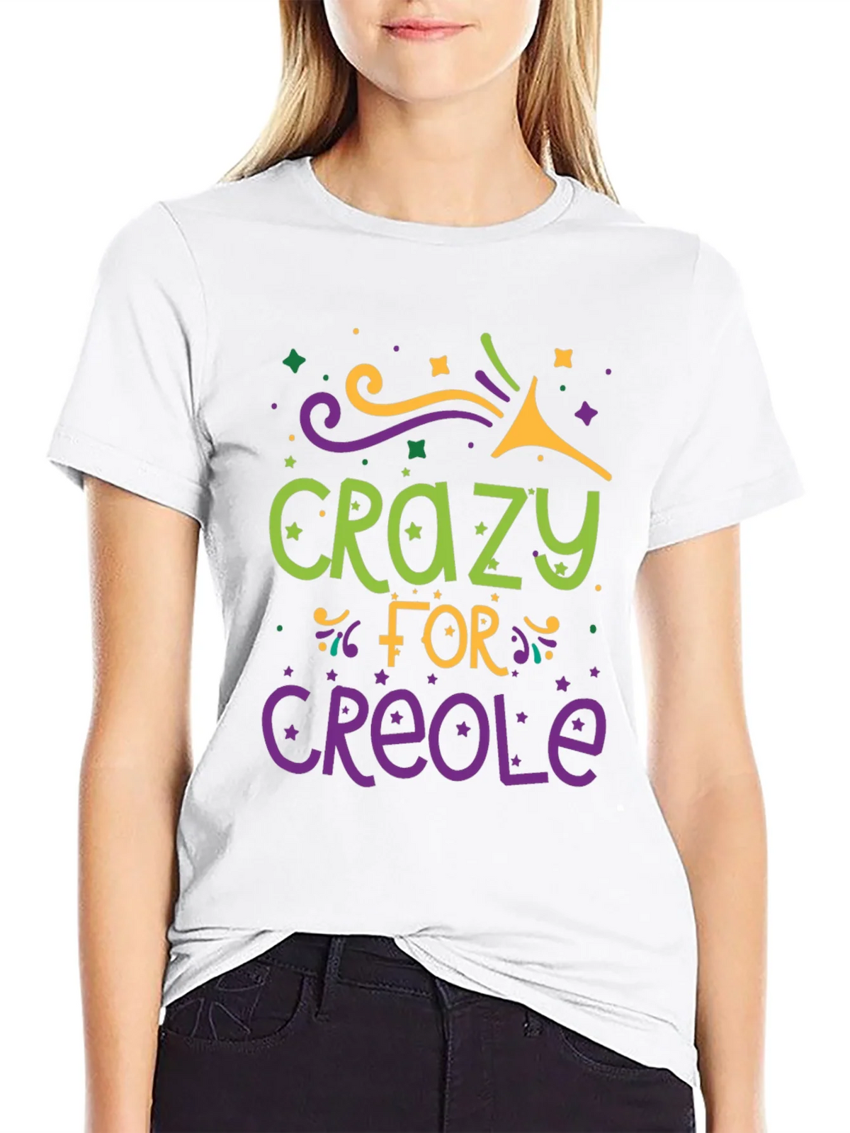 Crazy for Creole Graphic Tee - Black product image 8