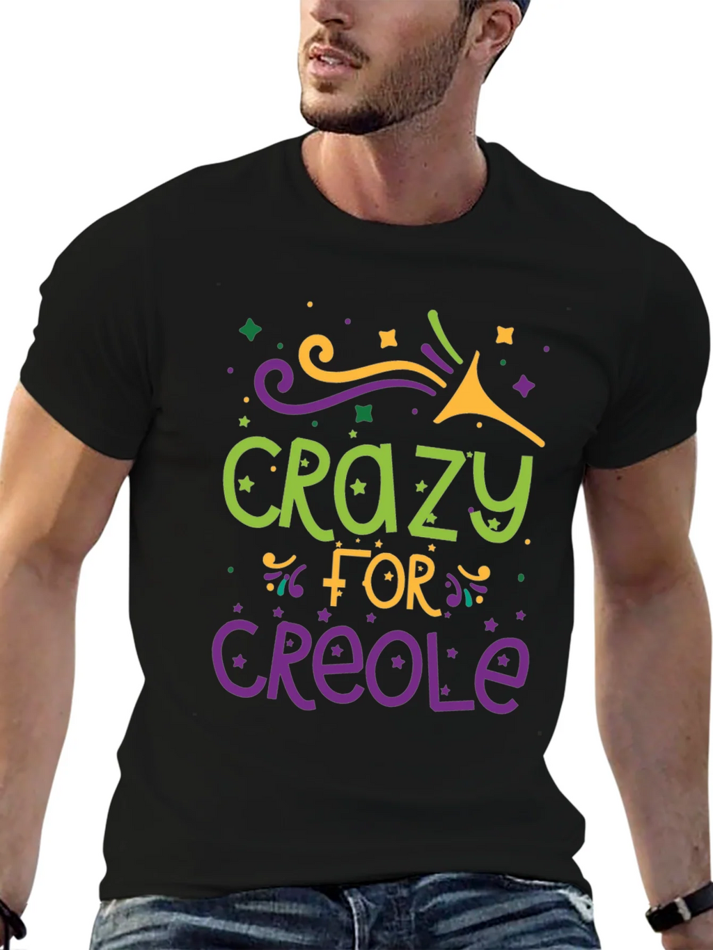 Crazy for Creole Graphic Tee - Black product image 6