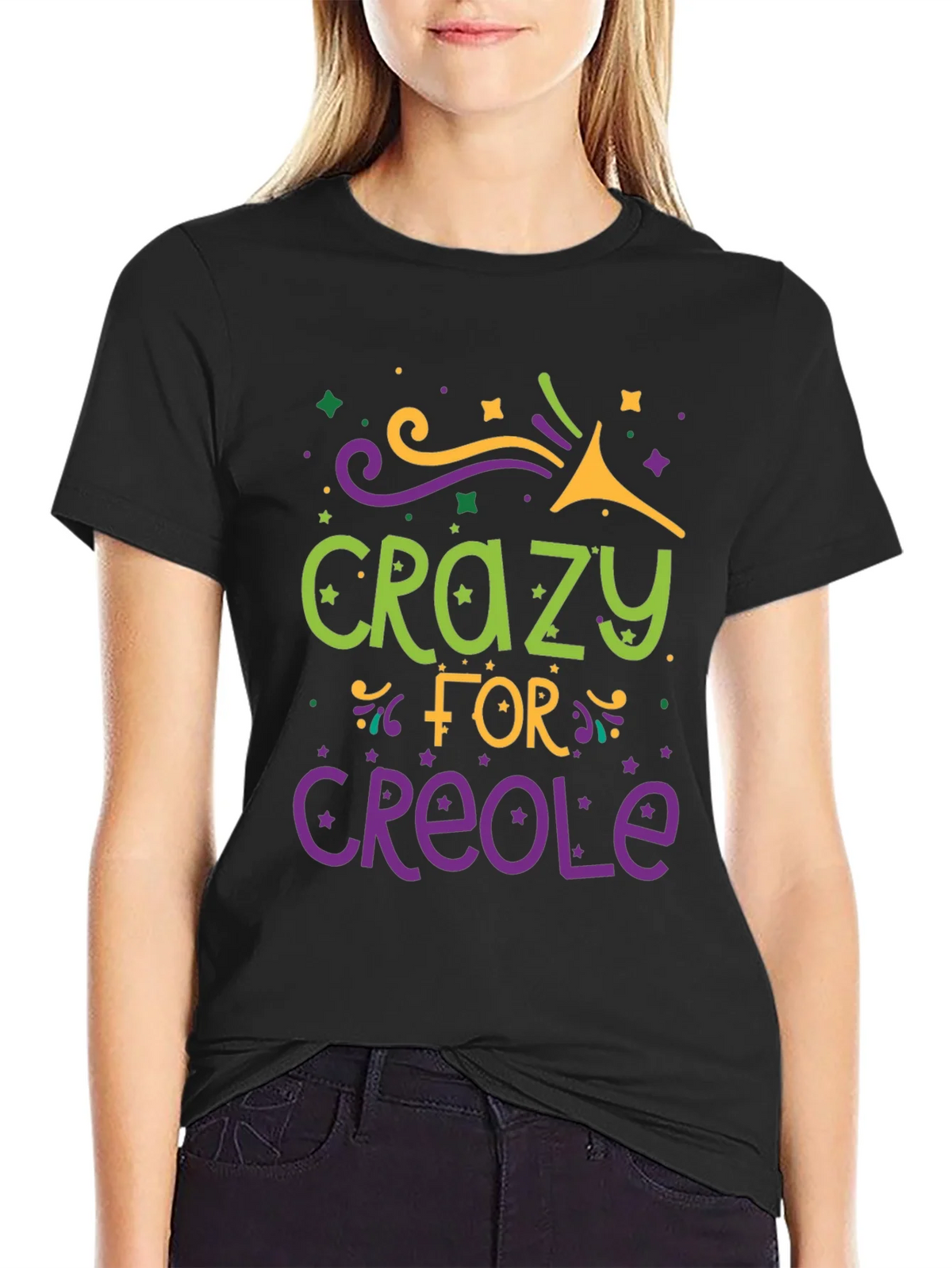 Crazy for Creole Graphic Tee - Black product image 2