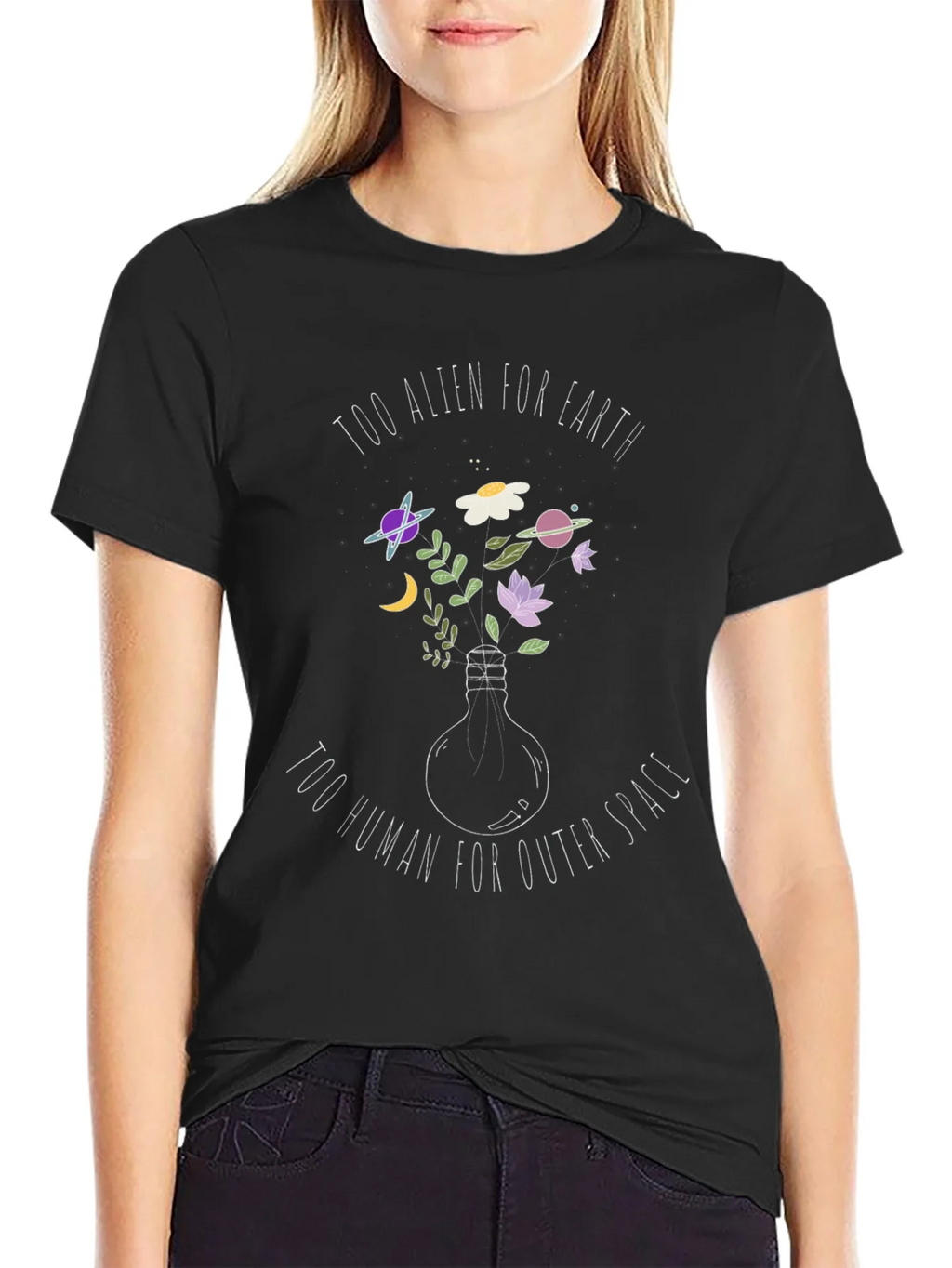 Alien/Human T-Shirt: Unique Space Design product image 2