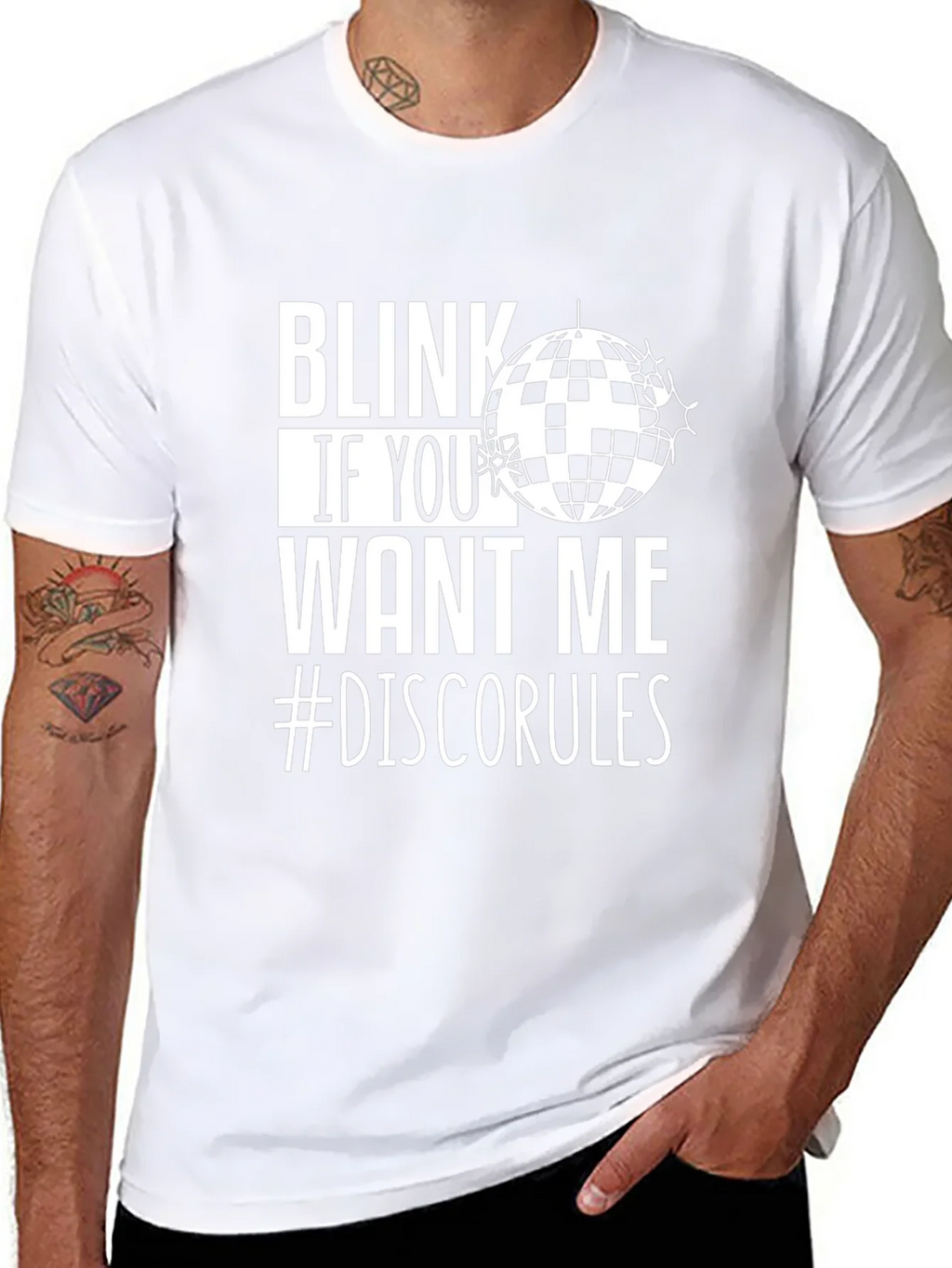 Blink If You Want Me Disco T-Shirt product image 7