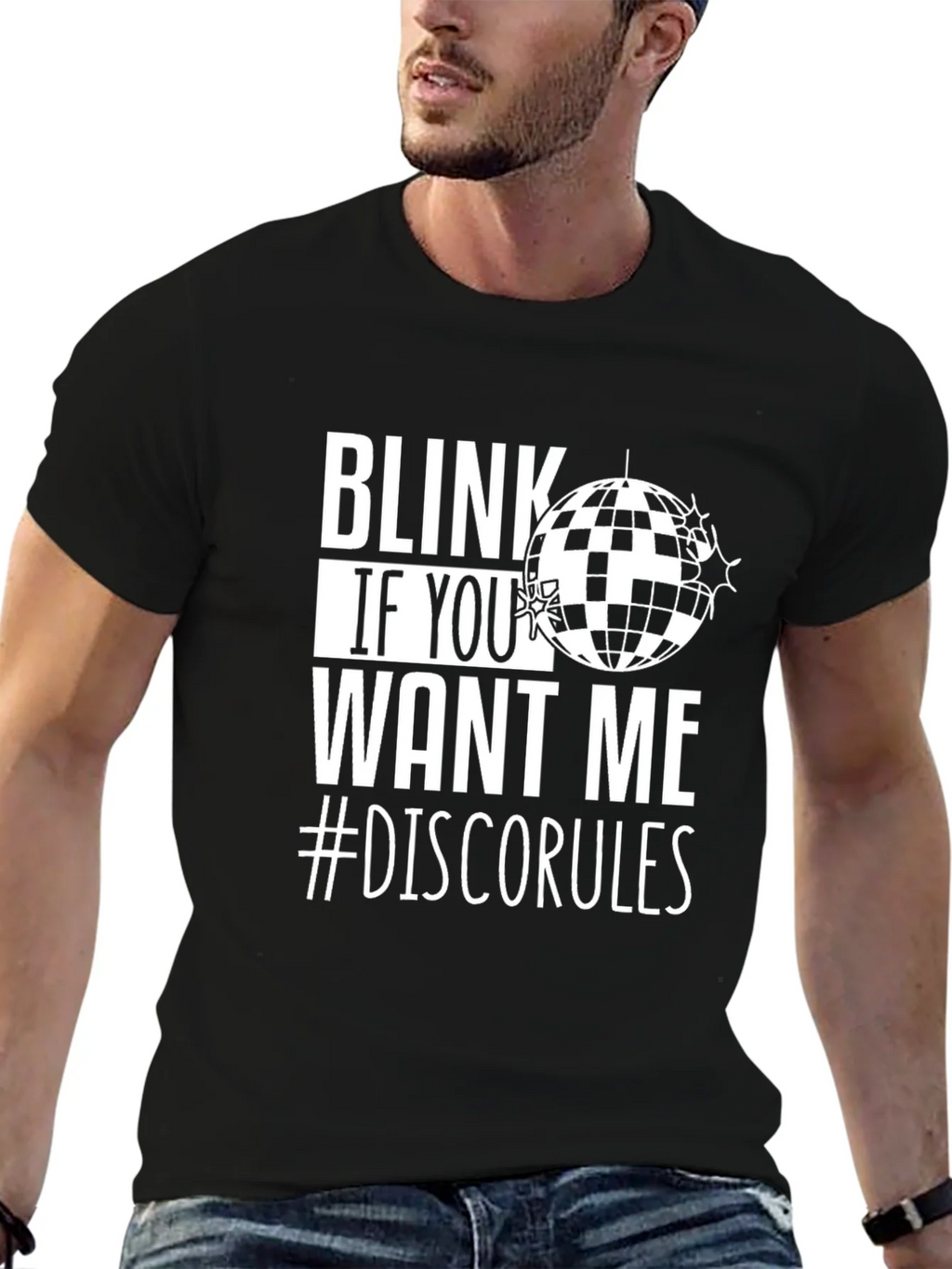 Blink If You Want Me Disco T-Shirt product image 6