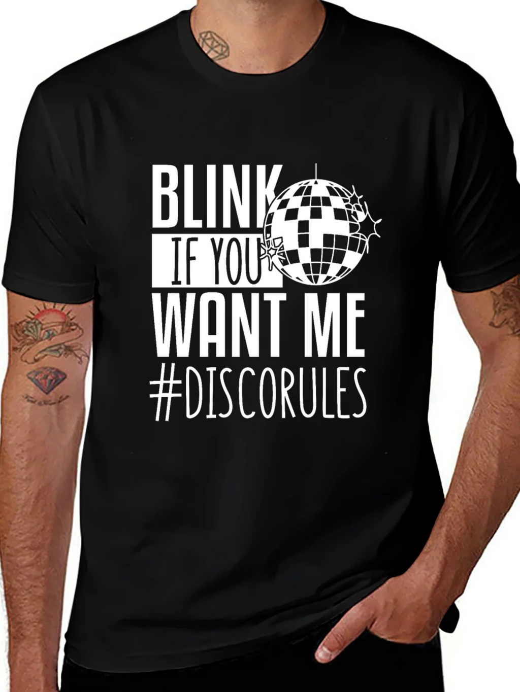 Blink If You Want Me Disco T-Shirt product image 1