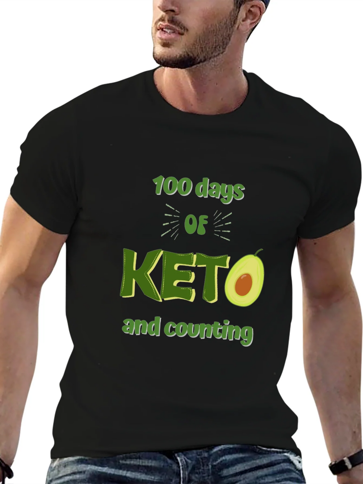 100 Days of Keto T-Shirt Avocado Design product image 5