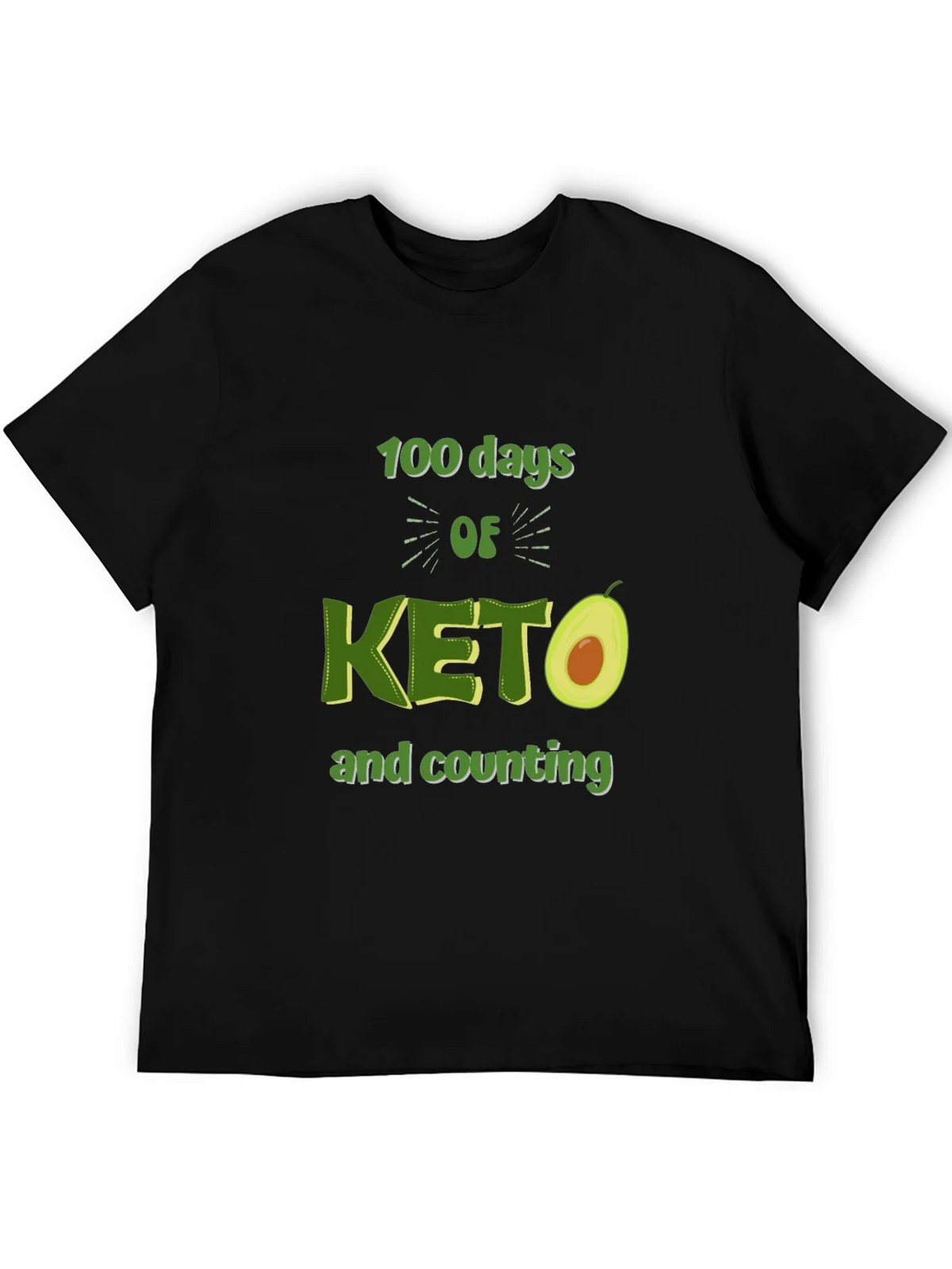 100 Days of Keto T-Shirt Avocado Design product image 4