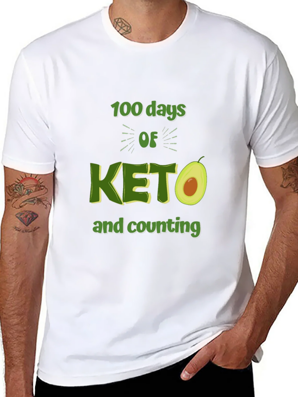 100 Days of Keto T-Shirt Avocado Design product image 6