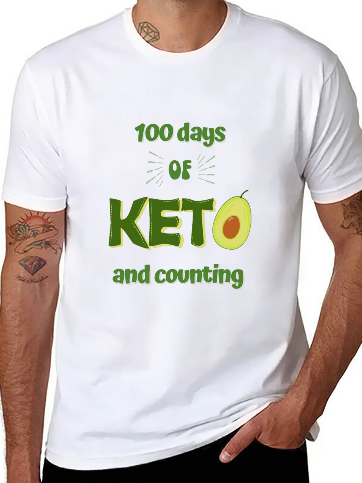 100 Days of Keto T-Shirt Avocado Design product image 6